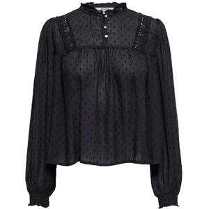 ONLY Onlpelia Life Ls Dobby Top WVN, svart, M ONLY Onlpelia Life Ls Dobby Top WVN, svart, M