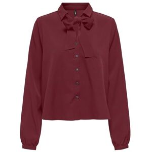 ONLY Onlnova Life Vis L/S Tyla Bow Top, Cabernet, XS ONLY Onlnova Life Vis L/S Tyla Bow Top, Cabernet, XS
