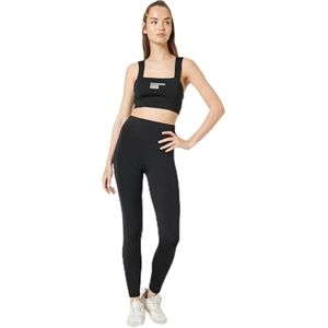 Koton Dam basic sport stitch detalj High Rise leggings, Svart (999), XL Koton Dam basic sport stitch detalj High Rise leggings, Svart (999), XL