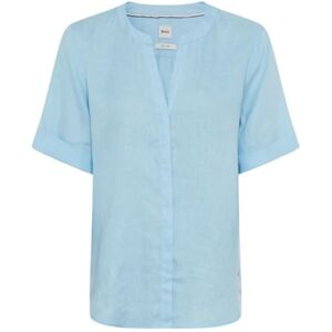 Brax Style Veri linneblus med halv ärm, 29 Blå splash, 38 Brax Style Veri linneblus med halv ärm, 29 Blå splash, 38