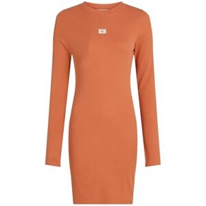 Calvin Jeans dam vävd etikett ribbad kort klänning J20J225112 bodycon-klänning, brun (Aragon), XS, Brun (Aragon), XS Calvin Jeans dam vävd etikett ribbad kort klänning J20J225112 bodycon-klänning, brun (Aragon), XS, Brun (Aragon), XS