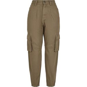 Urban Classics Dam damer ballong passform cargo twill byxor byxor byxor, Khaki, 28W Reguljär Urban Classics Dam damer ballong passform cargo twill byxor byxor byxor, Khaki, 28W Reguljär