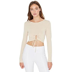 Trendyol Blus Svart Anpassad, BEIgE, S Trendyol Blus Svart Anpassad, BEIgE, S