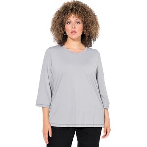 Ulla Popken damer stora storlekar överdimensionerade plus size t-shirt, dekorativa sömmar, rund hals, halvärm 832390, Grafitgrå, 46-48 Ulla Popken damer stora storlekar överdimensionerade plus size t-shirt, dekorativa sömmar, rund hals, halvärm 832390, Grafitgrå, 46-48