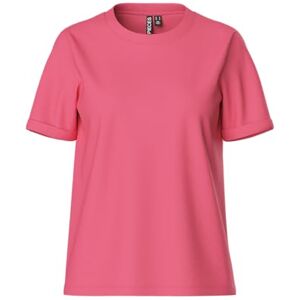 PIECES Pcria Ss Fold Up Solid Tee Noos Bc, Rosa lemonad, XS PIECES Pcria Ss Fold Up Solid Tee Noos Bc, Rosa lemonad, XS