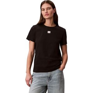 Calvin kvinnors Ss vävd etikett klassisk passform t-shirt LV047F227G t-shirts, svart, XXS Calvin kvinnors Ss vävd etikett klassisk passform t-shirt LV047F227G t-shirts, svart, XXS