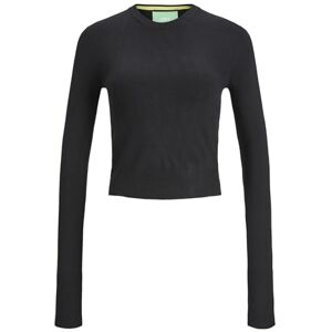 JJXX JACK & JONES Dam JXVALENTINA LS Soft Cropped CN stickad tröja, svart, S JJXX JACK & JONES Dam JXVALENTINA LS Soft Cropped CN stickad tröja, svart, S