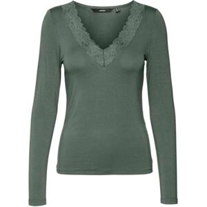 VERO MODA Vmrosa LS V-ringad spetstopp Ga JRS Noos långärmad t-shirt, Laurel krans, M, Laurel krans, M VERO MODA Vmrosa LS V-ringad spetstopp Ga JRS Noos långärmad t-shirt, Laurel krans, M, Laurel krans, M
