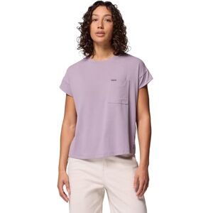 Columbia Daniela Falls SS, stickad topp, fuktavledande material, dynamisk stretch-passform, andningsbar sidventil, bröstficka, UPF 50-skydd dam Columbia Daniela Falls SS, stickad topp, fuktavledande material, dynamisk stretch-passform, andningsbar sidventil, bröstficka, UPF 50-skydd dam