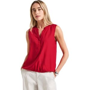 Street One damblus topp i enfärgad färg, röd, 44 Street One damblus topp i enfärgad färg, röd, 44