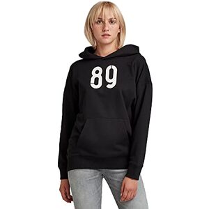 G-STAR RAW huvtröja för kvinnor med grafisk rygg, Svart (Dk Black D20429-a613-6484), XXS G-STAR RAW huvtröja för kvinnor med grafisk rygg, Svart (Dk Black D20429-a613-6484), XXS