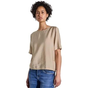 Street One blus i enfärgad, Bomull beige, 38 Street One blus i enfärgad, Bomull beige, 38
