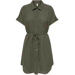 ONLY Onlnova Life Vis Ayla Shirt Dress Solid, Kalamata, M ONLY Onlnova Life Vis Ayla Shirt Dress Solid, Kalamata, M