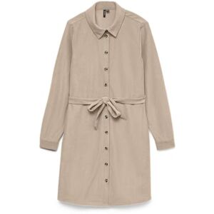 VERO MODA Vmelly L/S kort skjorta klänning WVN Ga, Månljus, L VERO MODA Vmelly L/S kort skjorta klänning WVN Ga, Månljus, L