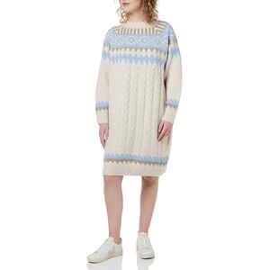Jalene stickad klänning för kvinnor 15425017-JA03, beige brun blå, XS/S, Beige brun blå, XS/S Jalene stickad klänning för kvinnor 15425017-JA03, beige brun blå, XS/S, Beige brun blå, XS/S