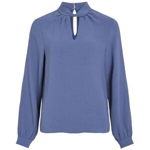Vila VISURASHIL HIGH NECK L/S TOP/R/DFS, Bijou blå, 38 Vila VISURASHIL HIGH NECK L/S TOP/R/DFS, Bijou blå, 38