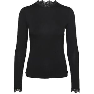VERO MODA damblus VMROSA LS hög hals topp JRS NOOS, svart, XS VERO MODA damblus VMROSA LS hög hals topp JRS NOOS, svart, XS