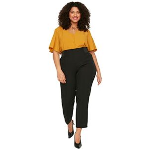 Trendyol Morot i Midja Normal Plus Size Byxor, Svart, 74/mer Kvinnor, Svart, 38/Stor Trendyol Morot i Midja Normal Plus Size Byxor, Svart, 74/mer Kvinnor, Svart, 38/Stor