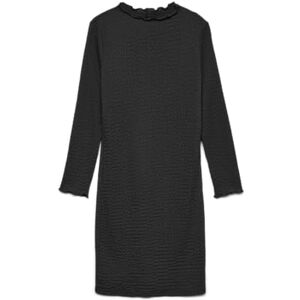 VERO MODA Vmcille Ls Short Dress JRS Noos, svart, S VERO MODA Vmcille Ls Short Dress JRS Noos, svart, S