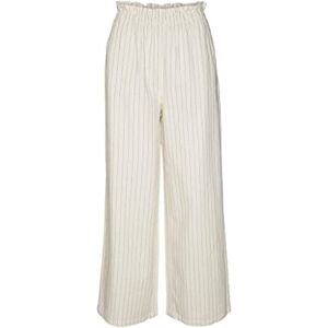 VERO MODA Dam VMMINASAIY HR vida byxor, Oatmeal/ränder: Navy kavaj ränder, L/30, Havregryn/ränder: navy blazer ränder, (L) W x 30L VERO MODA Dam VMMINASAIY HR vida byxor, Oatmeal/ränder: Navy kavaj ränder, L/30, Havregryn/ränder: navy blazer ränder, (L) W x 30L