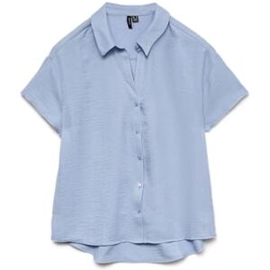 VERO MODA Vmmelaney Queeny Ss skjorta WVN Ga Noos, Chambray Blue, M VERO MODA Vmmelaney Queeny Ss skjorta WVN Ga Noos, Chambray Blue, M