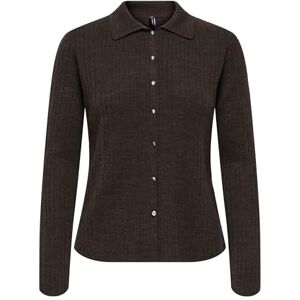 ONLY Onlthea Ls Button Polo cardigan KNT, Choklad tårta, M ONLY Onlthea Ls Button Polo cardigan KNT, Choklad tårta, M