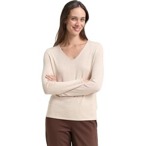 TOM TAILOR dam Basic stickad tröja 1012976, 20737 Desert Sand Melange, XXL TOM TAILOR dam Basic stickad tröja 1012976, 20737 Desert Sand Melange, XXL