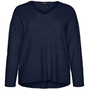 VERO MODA CURVE dam Vmccrewlefile Ls V-hals blus Cur, marinblå blazer, M VERO MODA CURVE dam Vmccrewlefile Ls V-hals blus Cur, marinblå blazer, M