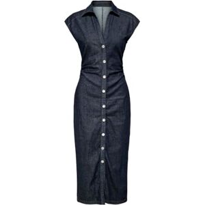 ONLY Onlbabe Capsleeve Midi Dress DNM diskhon, Mörkblå denim, M ONLY Onlbabe Capsleeve Midi Dress DNM diskhon, Mörkblå denim, M