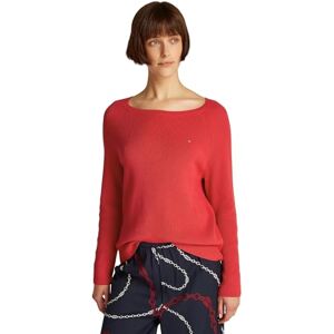Tommy Hilfiger Dam CO CARDI FINA GG LS BOAT-NK SWT WW0WW44975, röd, M, Röd (primär röd), M Tommy Hilfiger Dam CO CARDI FINA GG LS BOAT-NK SWT WW0WW44975, röd, M, Röd (primär röd), M