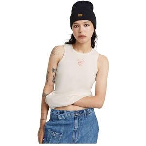G-STAR RAW Racerback ribbad smal tank top wmn, Grå (Lt Chalk D24645-5268-1284), XXS G-STAR RAW Racerback ribbad smal tank top wmn, Grå (Lt Chalk D24645-5268-1284), XXS