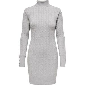 ONLY Onllouis Ls polotröja Cable Dress at KNT, Ljusgrå melange, XL ONLY Onllouis Ls polotröja Cable Dress at KNT, Ljusgrå melange, XL