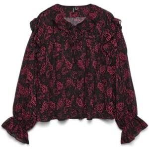 VERO MODA Vmpetra Ls Shirt WVN Ga Noos, svart, S VERO MODA Vmpetra Ls Shirt WVN Ga Noos, svart, S