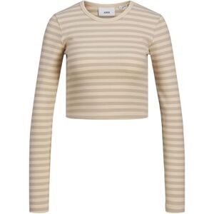 JJXX JACK&JONES Jxfeline STR Ls Stripe Rib Tee JRS Noos, Fog/ränder: fjädergrå, S JJXX JACK&JONES Jxfeline STR Ls Stripe Rib Tee JRS Noos, Fog/ränder: fjädergrå, S