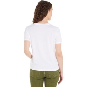 Tommy Hilfiger Dam Reg Corp Logo C-nk Ss S/S stickade toppar, Th optik vit, XL Tommy Hilfiger Dam Reg Corp Logo C-nk Ss S/S stickade toppar, Th optik vit, XL