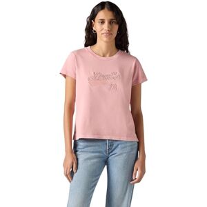 Levi's Grafic Boxy T-shirt för kvinnor, Ljusrosa (0039), XS Levi's Grafic Boxy T-shirt för kvinnor, Ljusrosa (0039), XS