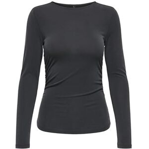 ONLY Onlfree Life L/S Ruching Top JRS, svart, XL ONLY Onlfree Life L/S Ruching Top JRS, svart, XL