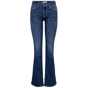 ONLY Female Flared fit jeans ONLANN medium midja utsvängda jeans, Mörkblå denim, S / 34L ONLY Female Flared fit jeans ONLANN medium midja utsvängda jeans, Mörkblå denim, S / 34L