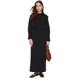 Trendyol damer rak maxi långa ärmar ledig/avslappnad vanlig hijab klänning, svart, 34 Trendyol damer rak maxi långa ärmar ledig/avslappnad vanlig hijab klänning, svart, 34