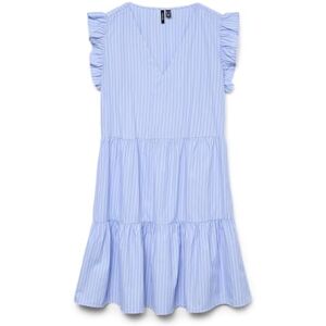 VERO MODA Vmfanni Sl Short Dress WVN Ga Noos, hydrangea, M VERO MODA Vmfanni Sl Short Dress WVN Ga Noos, hydrangea, M