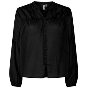 PIECES Pcfikenna Ls Blouse WVN Pwp, svart, M PIECES Pcfikenna Ls Blouse WVN Pwp, svart, M