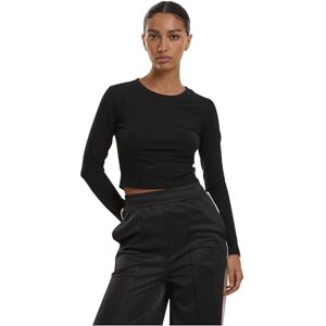 Urban Classics Dam Dam ekologisk cropped långärmad T-shirt, svart, XXL Urban Classics Dam Dam ekologisk cropped långärmad T-shirt, svart, XXL