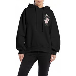 Replay Dam oversize huvtröja, 098 svart, XS Replay Dam oversize huvtröja, 098 svart, XS