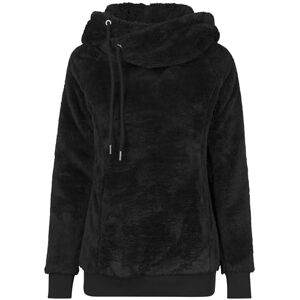Urban Classics Ladies Long Teddy Hoody, dam huvtröja, finns i många olika färger, storlekar XS till XL, svart, S Urban Classics Ladies Long Teddy Hoody, dam huvtröja, finns i många olika färger, storlekar XS till XL, svart, S