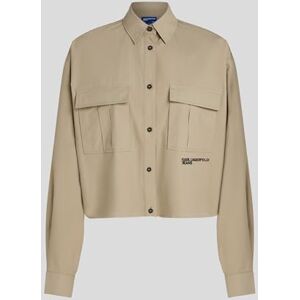 KARL LAGERFELD JEANS , Dam, Boxy Utility Shirt, Boxy Fit, Beige, XS KARL LAGERFELD JEANS , Dam, Boxy Utility Shirt, Boxy Fit, Beige, XS