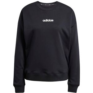 adidas dam Essentials Linear French Terry Sweatshirt, black/white, S adidas dam Essentials Linear French Terry Sweatshirt, black/white, S