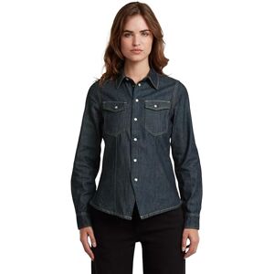 G-STAR Kick Slim Shirt ls wmn, Blå (nötat D27925-d539-082), XL G-STAR Kick Slim Shirt ls wmn, Blå (nötat D27925-d539-082), XL
