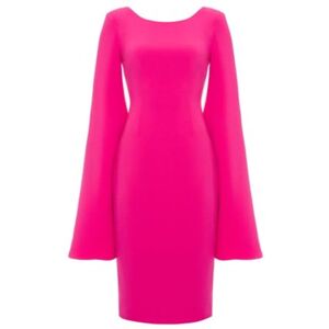 Swing Fashion rosa elegant långärmad pennklänning med slits Tess storlek 42, ROSA, 42 Swing Fashion rosa elegant långärmad pennklänning med slits Tess storlek 42, ROSA, 42