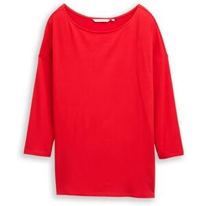 TOM TAILOR Denim T-shirt för kvinnor, 12880 – briljant röd, L TOM TAILOR Denim T-shirt för kvinnor, 12880 – briljant röd, L