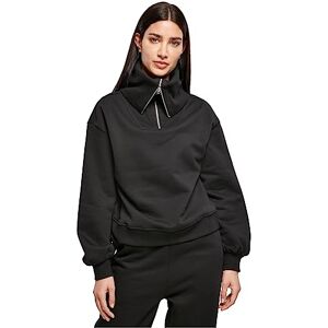 Urban Classics Dam, oversized High Neck Troyer, Crew sweatshirt, svart, XS Urban Classics Dam, oversized High Neck Troyer, Crew sweatshirt, svart, XS
